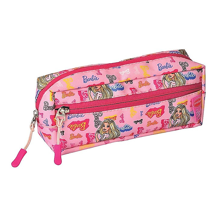 Pratap Barbie Double Zip Printed Pouch (PBP-09-B) Pink : 1 Unit