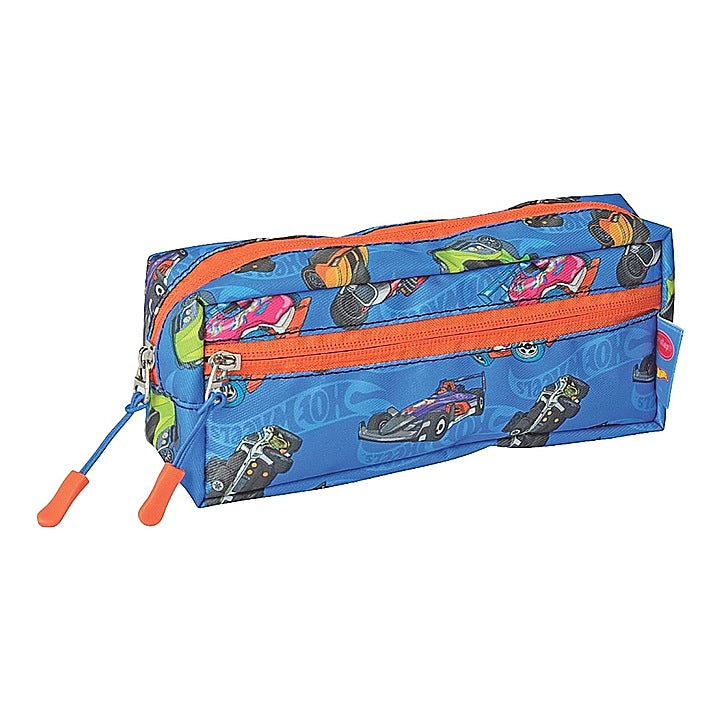 Pratap Hot Wheels Double Zip Printed Pouch (PBP-09-H) Blue : 1 Unit