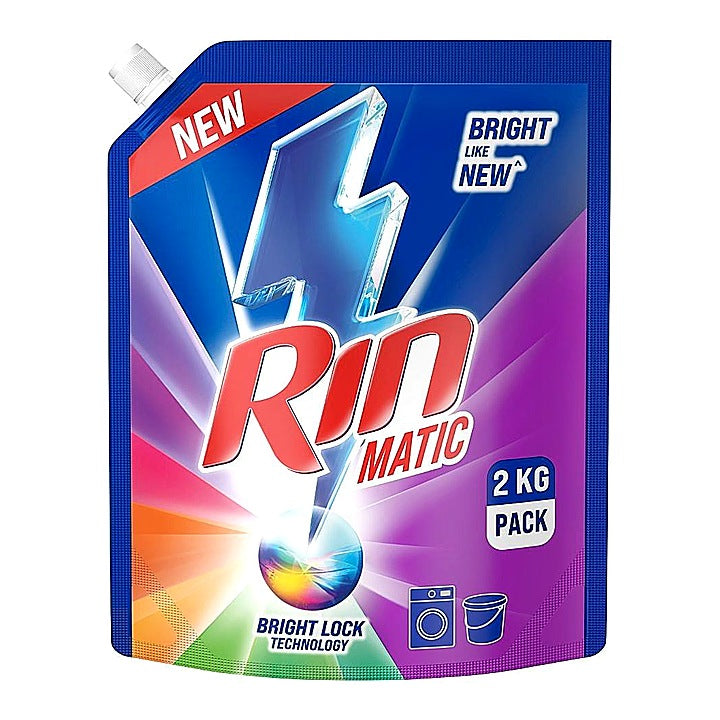 Rin Matic Bright Lock Technology Front Load Liquid Detergent : 4 kg
