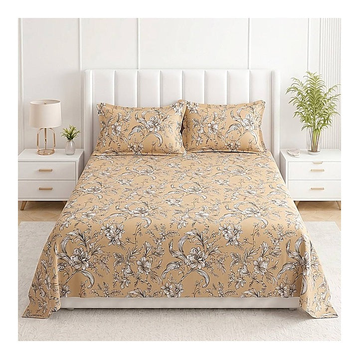 Mafatlal Pearl Double Bedsheet (11) 130 GSM - Floral 228 x 254 cm : 1 Unit