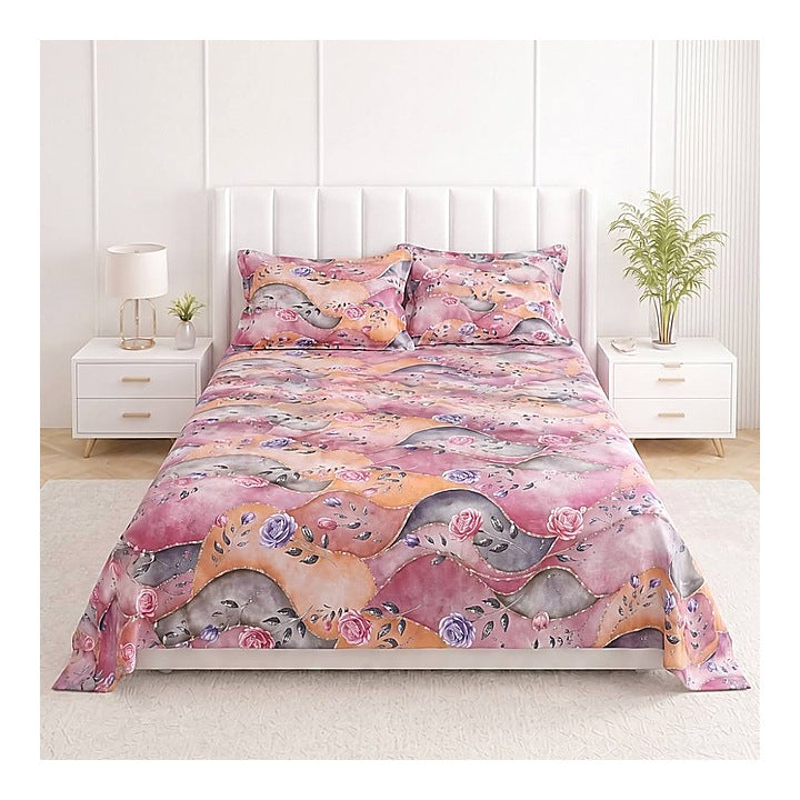Mafatlal Pearl Double Bedsheet (12) 130 GSM - Floral 228 x 254 cm : 1 Unit