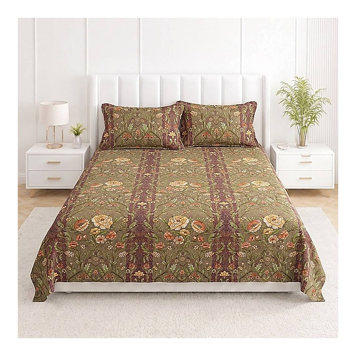 Mafatlal Pearl Double Bedsheet (13) 130 GSM - Floral 228 x 254 cm : 1 Unit