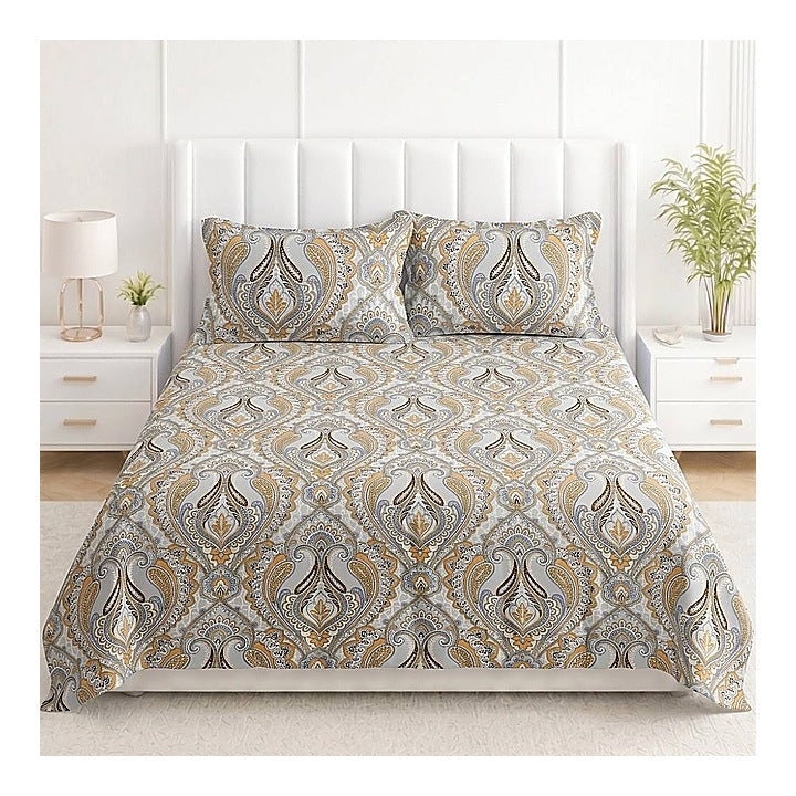 Mafatlal Pearl Double Bedsheet (15) 130 GSM - Floral 228 x 254 cm : 1 Unit