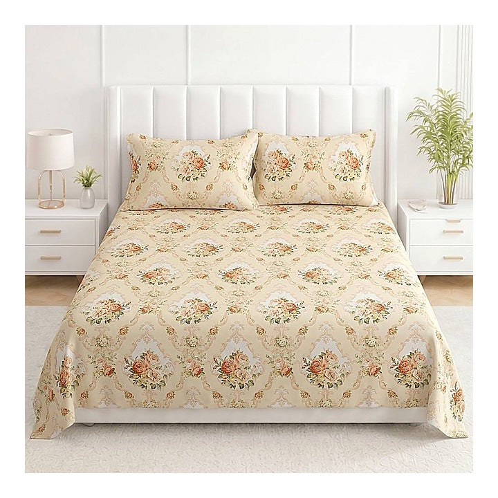 Mafatlal Pearl Double Bedsheet (16) 130 GSM - Floral 228 x 254 cm : 1 Unit