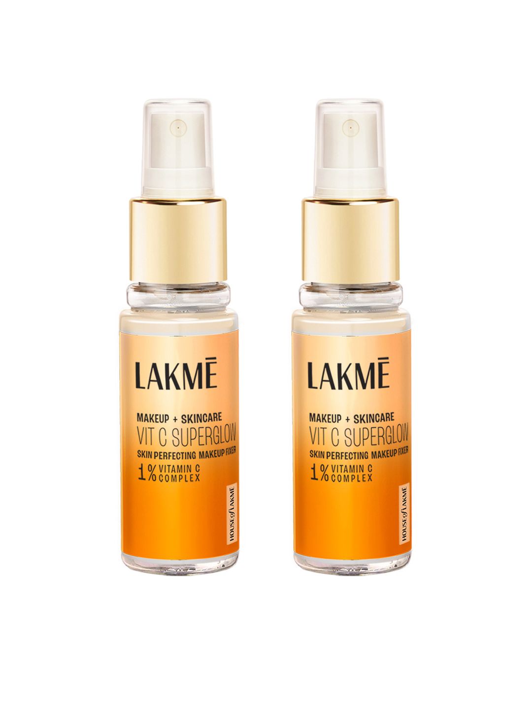 Lakme Set Of 2 Makeup + Skincare Vit C Superglow Skin Perfecting Makeup Fixer - 60ml Each