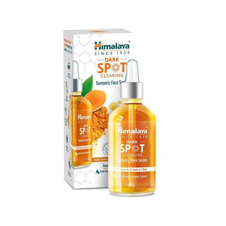 Himalaya Dark Spot Clearing Turmeric Face Serum, 30 mL | with 10% Glycolic Acid, 2% Niacinamide & Organically sourced Turmeric | Visibly Reduces Dark Spots from Day 7 | Clinically Tested | Non Staining