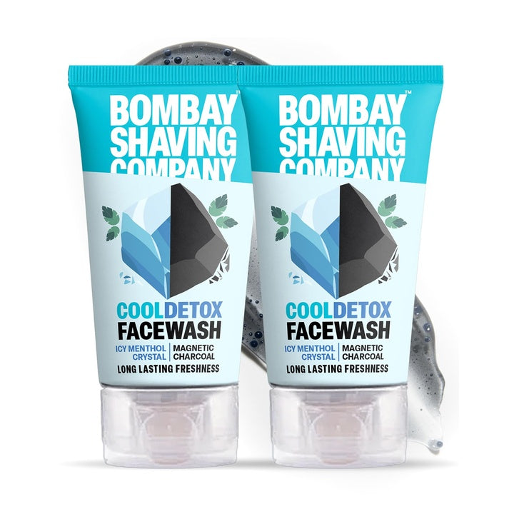 BOMBAY SHAVING COMPANY Cool Detox Facewash for Men | 150g x 2 | Excess Oil Control Face Wash