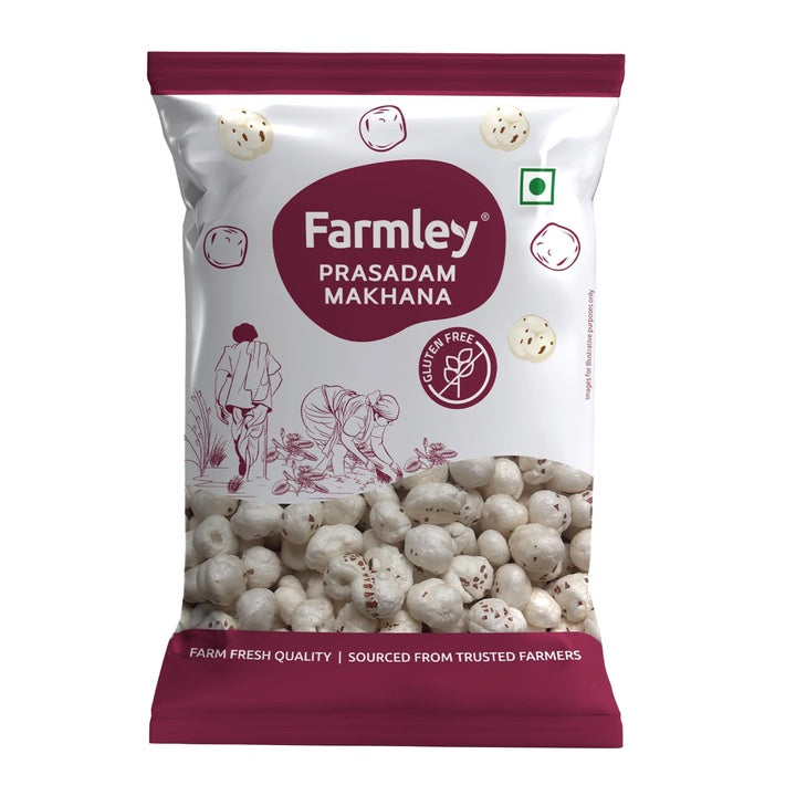 Farmley Prasadam Makhana | Fit for Fasting | Foxnuts, Lotus Puffs | Rich in Calcium, Maintains Weight, Healthy Snacks (60 g (Pack of 1))