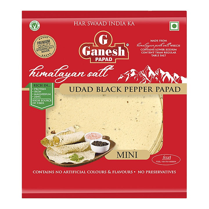 Ganesh Mini Udad Papad : 180 g