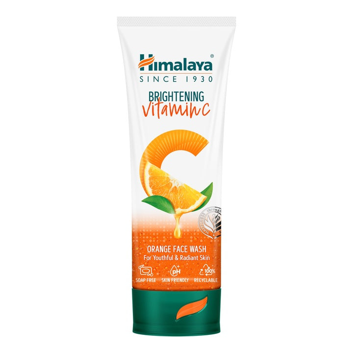 Himalaya Brightening Vitamin C Orange Face Wash | Vitamin C & Niacinamide | Brightness for Youthful Radiant Skin | Soap Free | Dermatologically Tested | 100ml