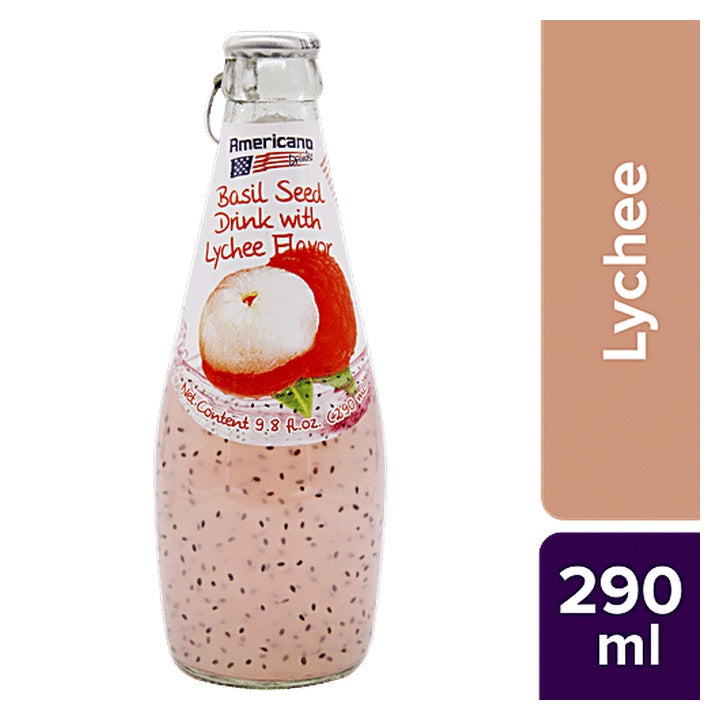 Americano Basil Seed Drinks - Lychee (290 ml)