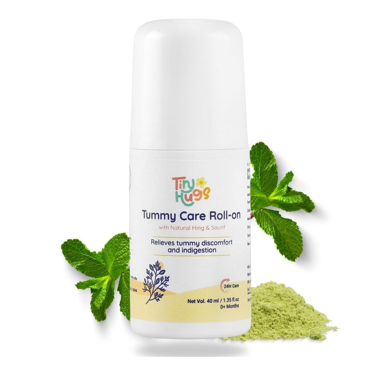 TinyHugs Tummy Roll On for Kids | Relieves Colic, Gas & Indigestion with the Ayurvedic Goodness of Natural Hing & Saunf | 40ml