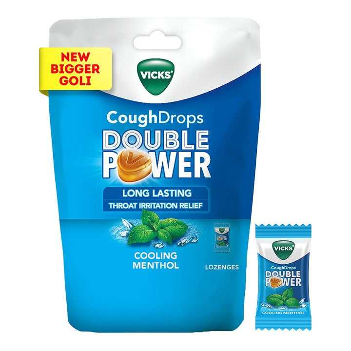 Vicks Cough Drops Double Power Cooling Menthol : 25 Units