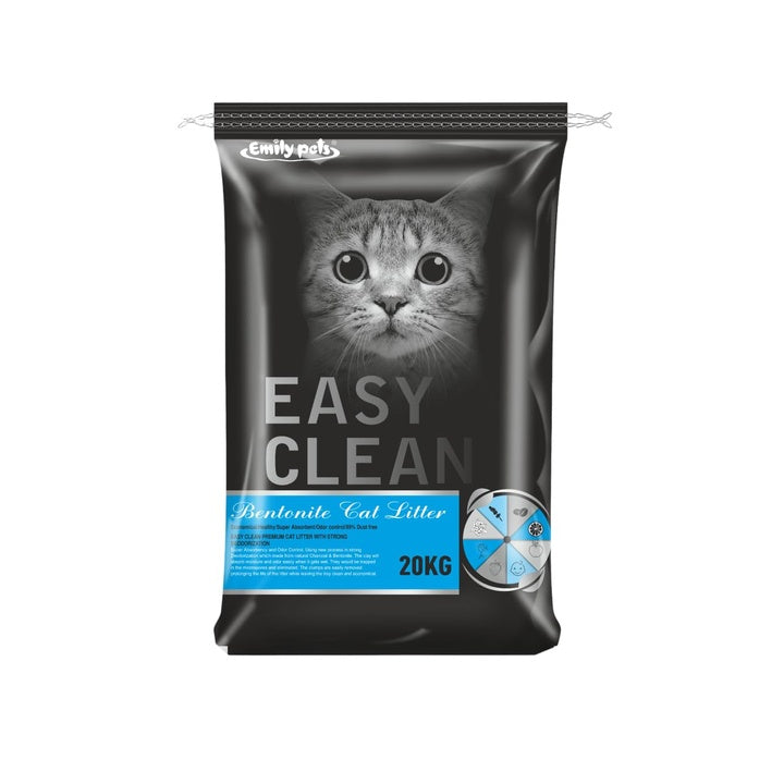 Emily Pets Fresh Scented Bentonite Cat Litter – Ultra Clumping, Fast Absorbing, Low Dust, Odour Control Cat Litter for Cats & Kittens - 20 Kg