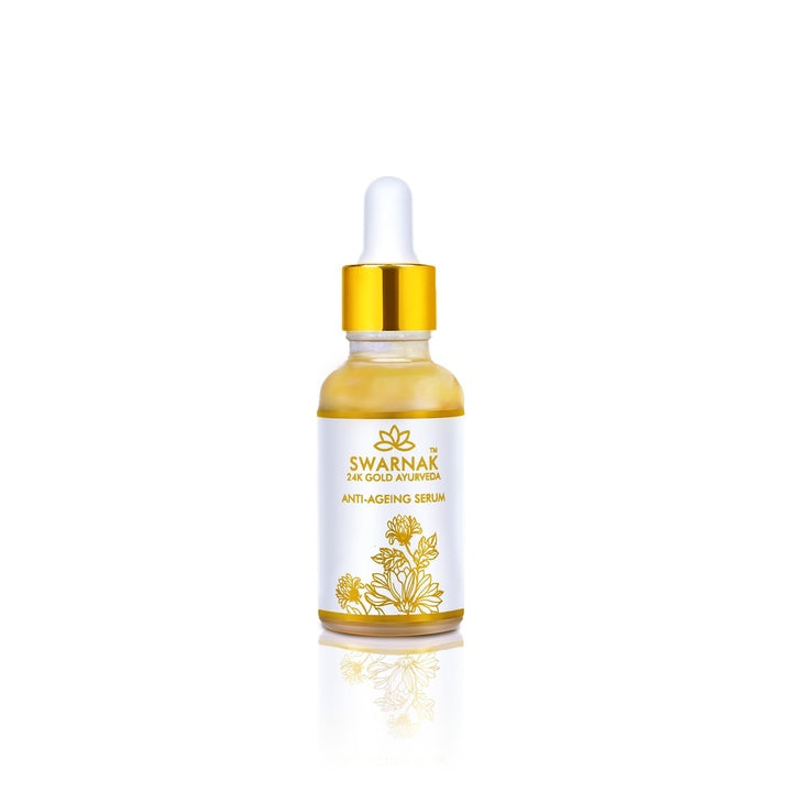 24K Gold Kumkumadi Anti-Aging Face Serum for Women & Men | With Almond Oil, Saffron & Vitamin E | Lightweight Hydrating Facial Serum for All Skin Types | Daily Glow Care | 15ml