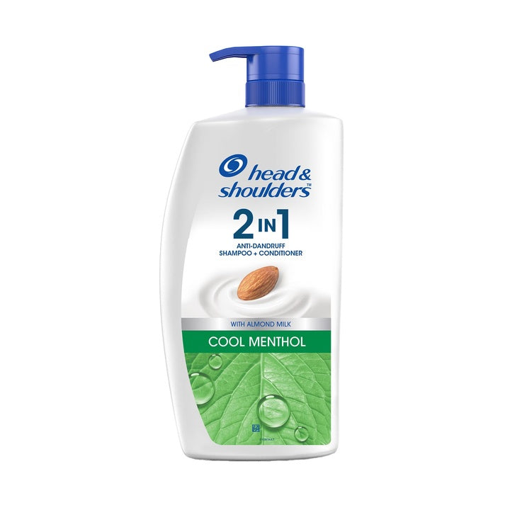 Head & Shoulders 2-in-1 Cool Menthol Anti Dandruff Shampoo + Conditioner for Women & Men, With Almond Milk (1 L)