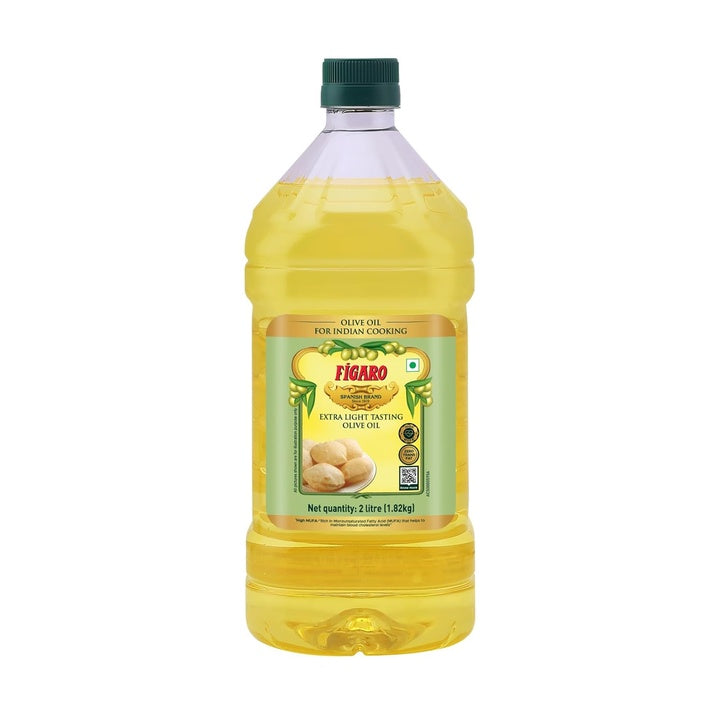 Fígaro Extra Light Tasting Olive Oil- Ideal for All Indian Cooking- Suitable for Deep Frying- Imported from Spain- 2L