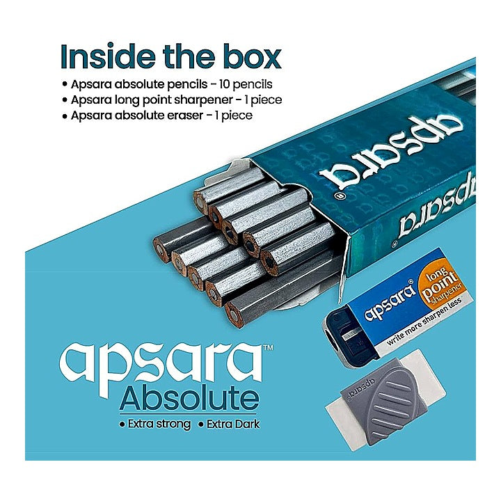 Apsara Absolute Pencil : 10 Pieces