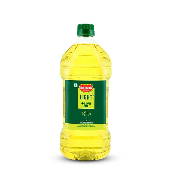Del Monte Light Olive Oil (Imported) 2L Pet Bottle| Extra Light in Flavour & Aroma | Ideal for Everyday Indian Cooking – Deep Frying, Curries, Roasting & Sauteing | High MUFA & Rich in Antioxidants