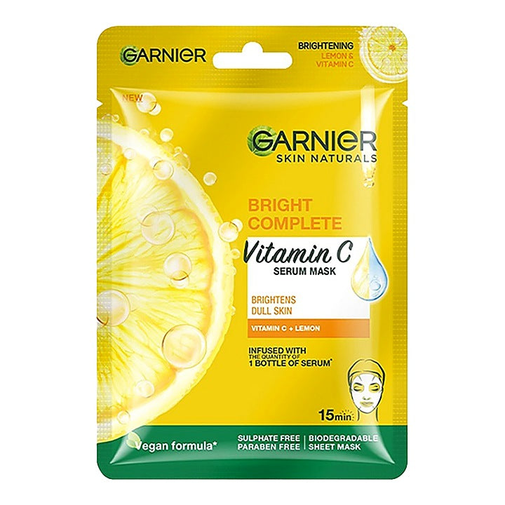 Garnier Serum Bright Complete Mask Lemon : 28 g