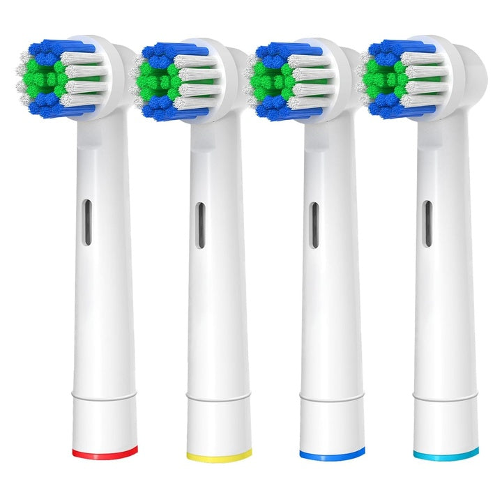 Electric Toothbrush Replacement Heads Compatible with Oral B Pack of 4 Dupont Bristles for Gum Health Improvement.Generic Crossaction Electric Toothbrush Heads Compatible with Oralb Braun Bases (4)