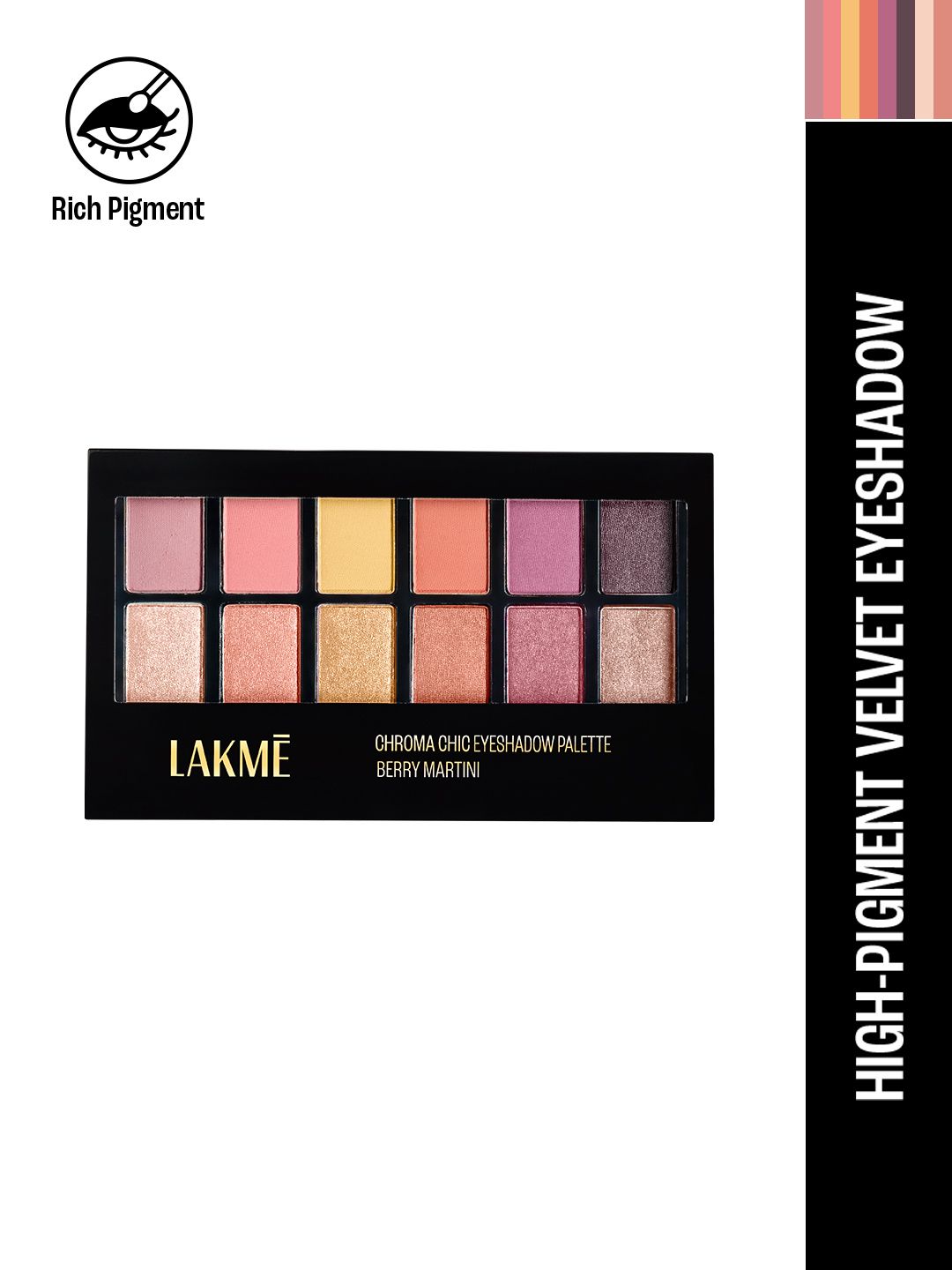Lakme Glitterati Chroma Chic Eye Shadow Palette For Rich Color Payoff  12g - Sundowner