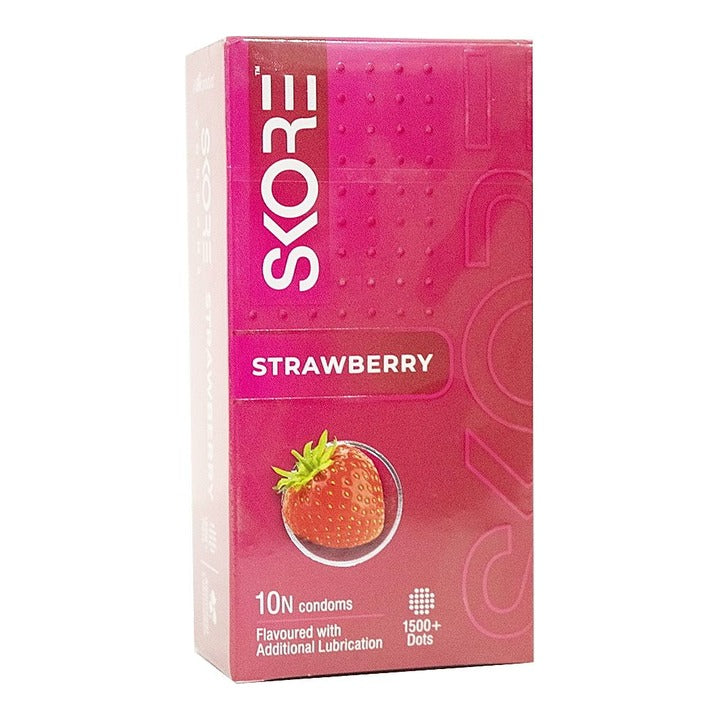 Skore Condoms Strawberry : 10 Pieces