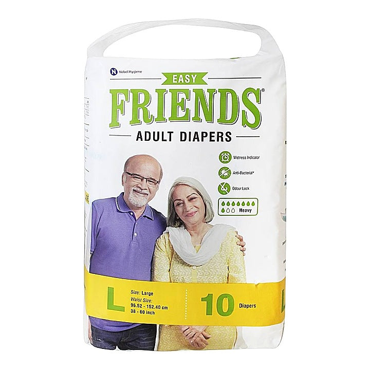 Friends Easy Adult Diapers Large : 10 U