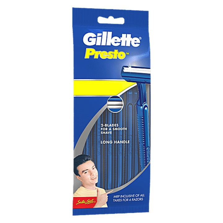 Gillette Presto  2-Blade Razors - For Men (6 pcs)