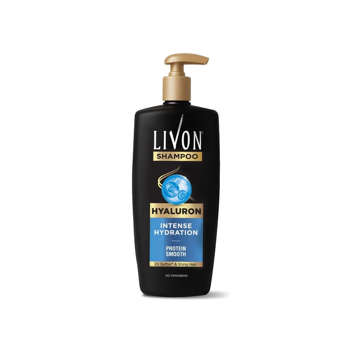 Livon Hyaluron Shampoo for Women & Men | Hydrates Dry & Dull Hair | 2x Soft & Shiny Hair | No Parabens | 650ml