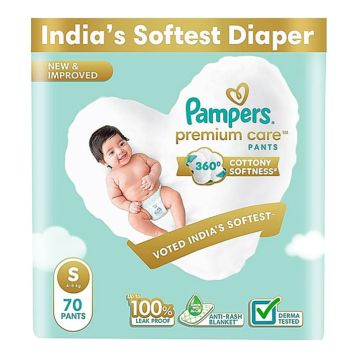 Pampers Premium Care Pants - Small (S) : 70 U