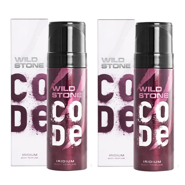Wild Stone CODE Iridium Body Perfume for Men, Pack of 2 (150ml each)|No Gas Deodorant|Long Lasting Body Spray