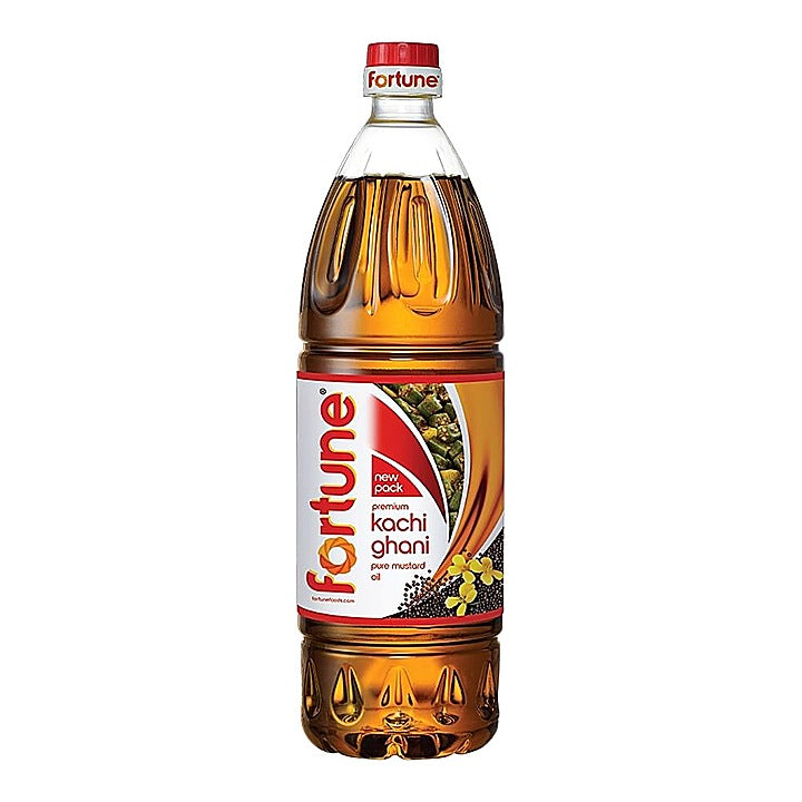 Fortune Kachi Ghani Mustard Oil Bottle : 910 g