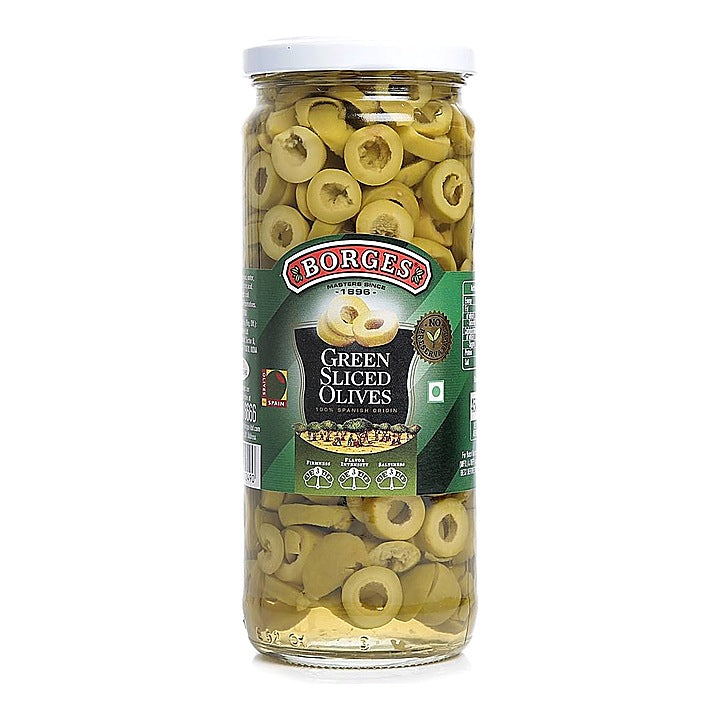 Borges Green Sliced Olives : 450 g