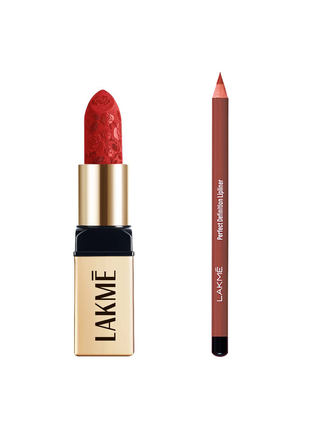 Lakme Matte Bullet Lipstick & Perfect Definition Pencil Lipliner