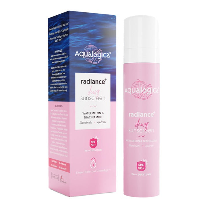 Aqualogica Radiance+ Dewy Sunscreen SPF50+ - Watermelon & Niacinamide : 50 g