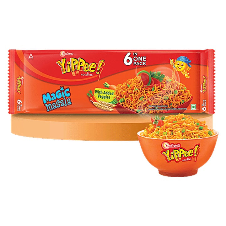 Sunfeast YiPPee! Magic Masala Instant Noodles With Added Veggies (408 g)