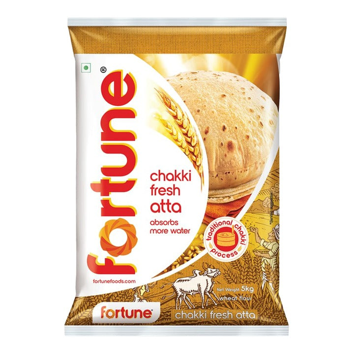 Fortune Chakki Fresh Whole Wheat Atta : 5 kgs