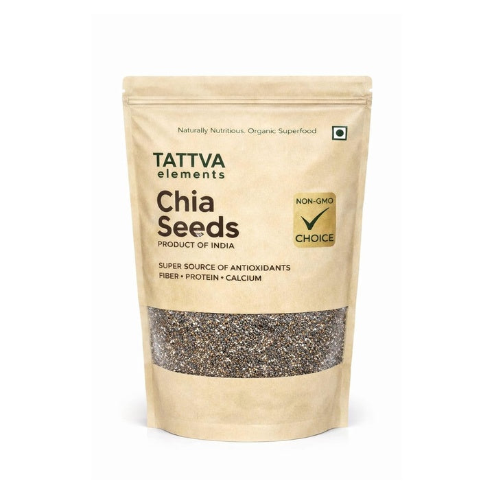 Tattva Elements Chia Seeds I Seeds for Eating | Seeds for Weight Management | Rich in Calcium, Protein & Fibre (500 gm)