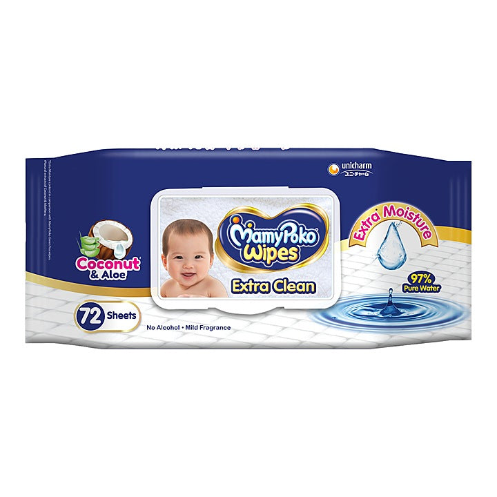 Mamy Poko Wipes - Aloe Vera Extract: 72 U