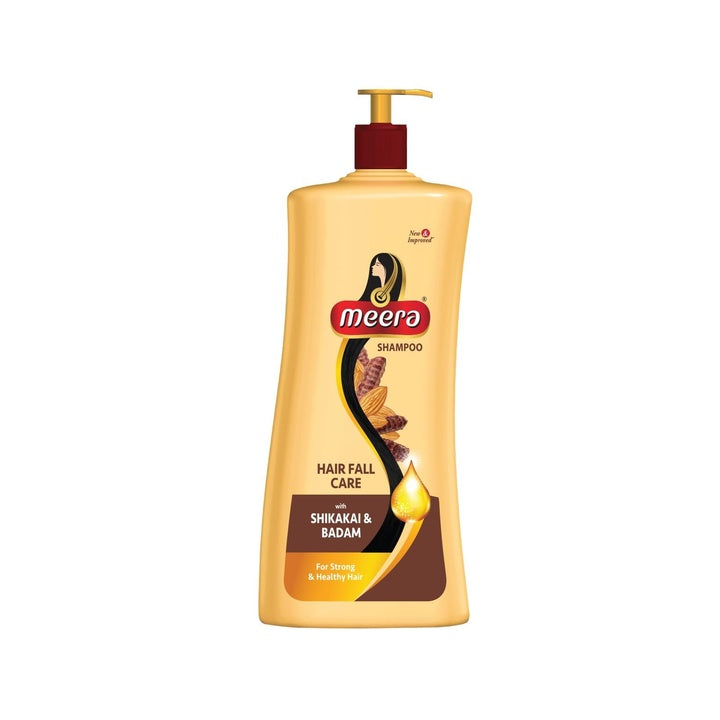Meera Shampoo Hairfall Care, With Goodness Of Badam and Shikakai, For Men And Women, 340ml, Yellow (MSAM0340HFC02R)