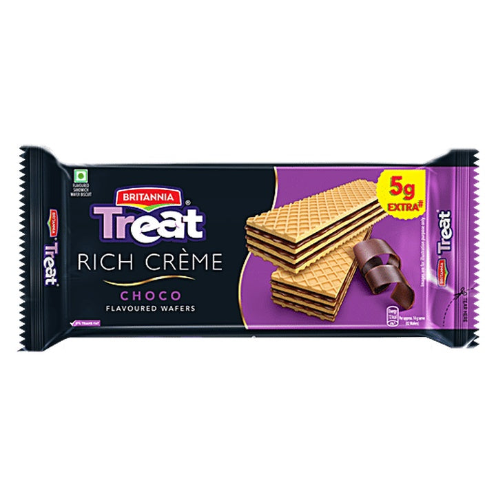 Britannia Treat Rich Creme Choco Flavoured Wafer Biscuits (55 g)