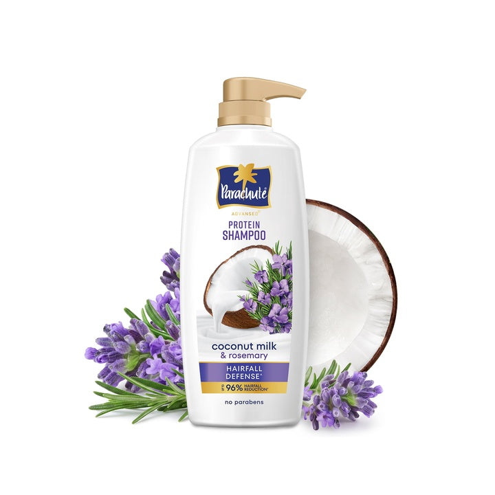 Parachute Advansed Protein Shampoo with Coconut Milk & Rosemary | Up to 96% Hair Fall Reduction & up to 23X Hair Fall Control | Protein Lock Technology | Paraben free | For Men & Women | 1.2L