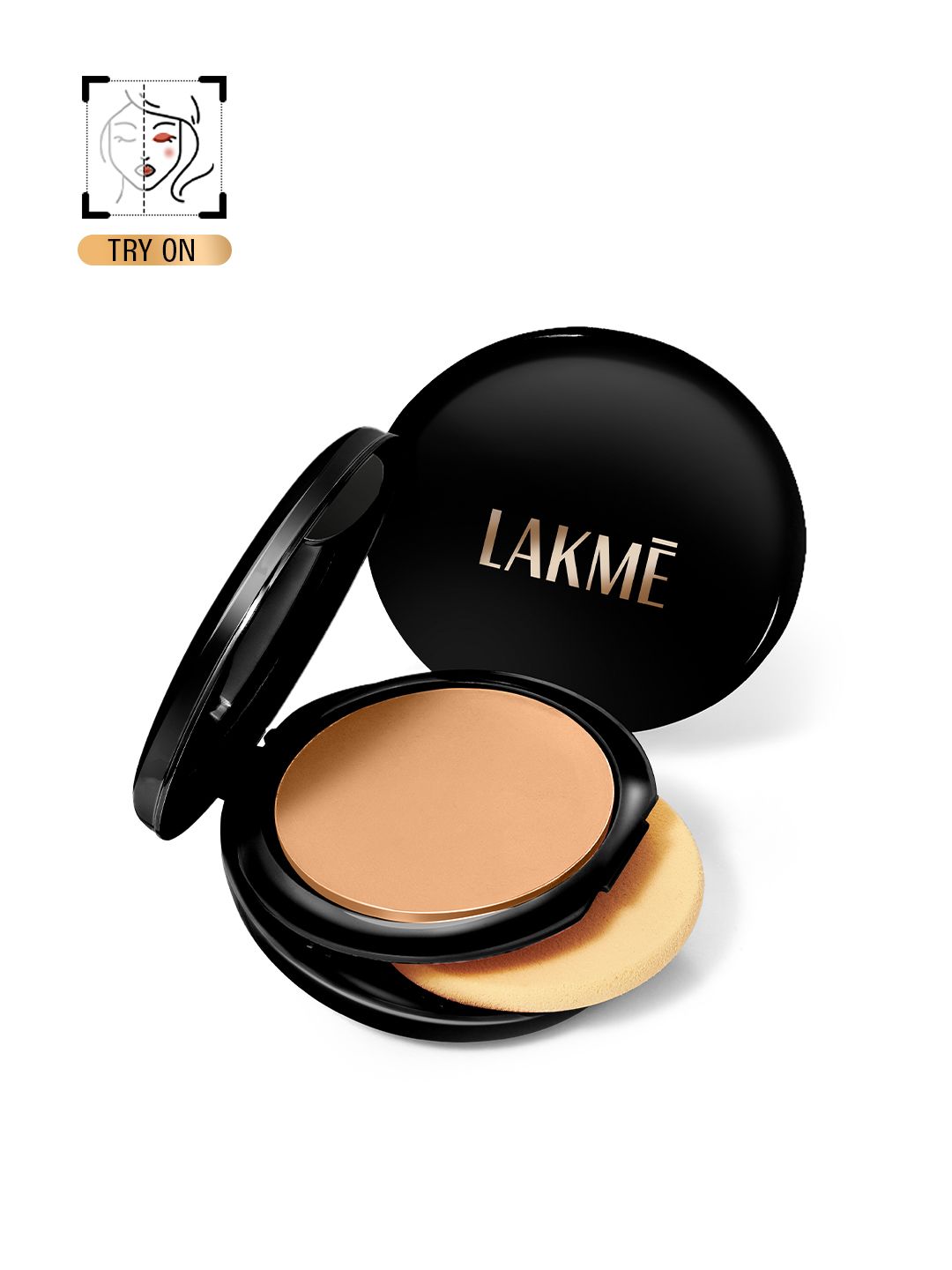 Lakme Xtraordin-airy Compact, 2 In 1 Compact + Foundation, Lightweight-05 Beige Honey, 9g