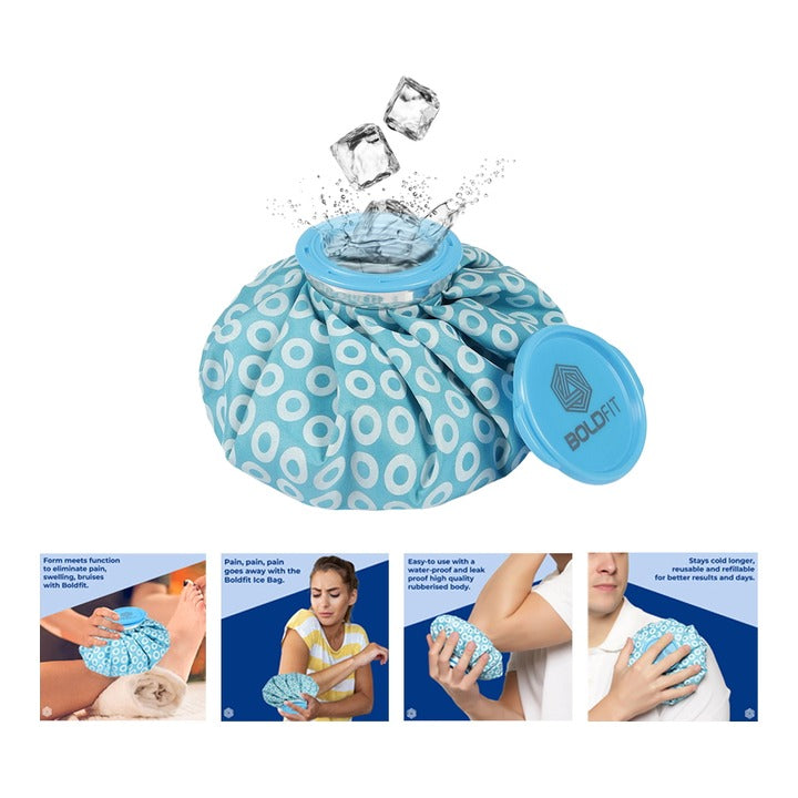 Boldfit Hot & Cold Water Bag For Pain Relief (7.5 Inch) - Blue : 1 Unit