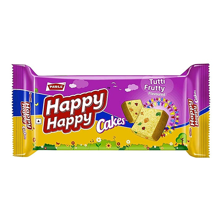 Parle Happy Happy Tutti Frutty Flavoured Cake : 100 g