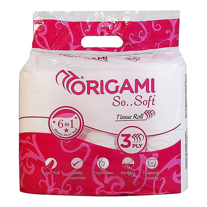 Origami So Soft 3 Ply Tissue : 140 N X 6 U