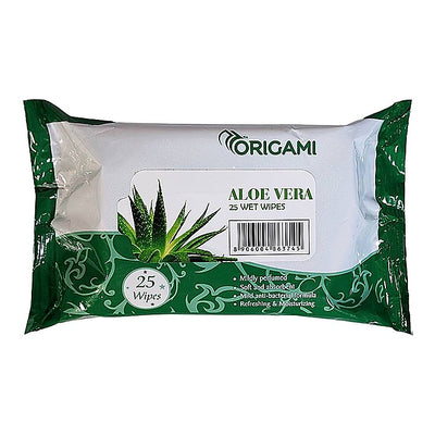 Origami So Soft Aloe Vera Wet Wipes : 25 Wipes