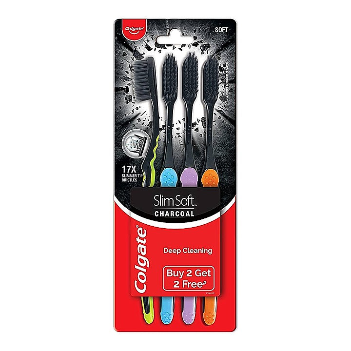 Colgate Slim Soft Charcoal Toothbrush: 2 Units