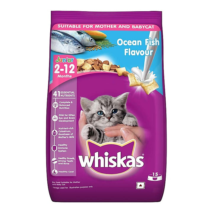 Whiskas Junior Ocean Fish With Milk (2-12 Months) : 1.1 kgs